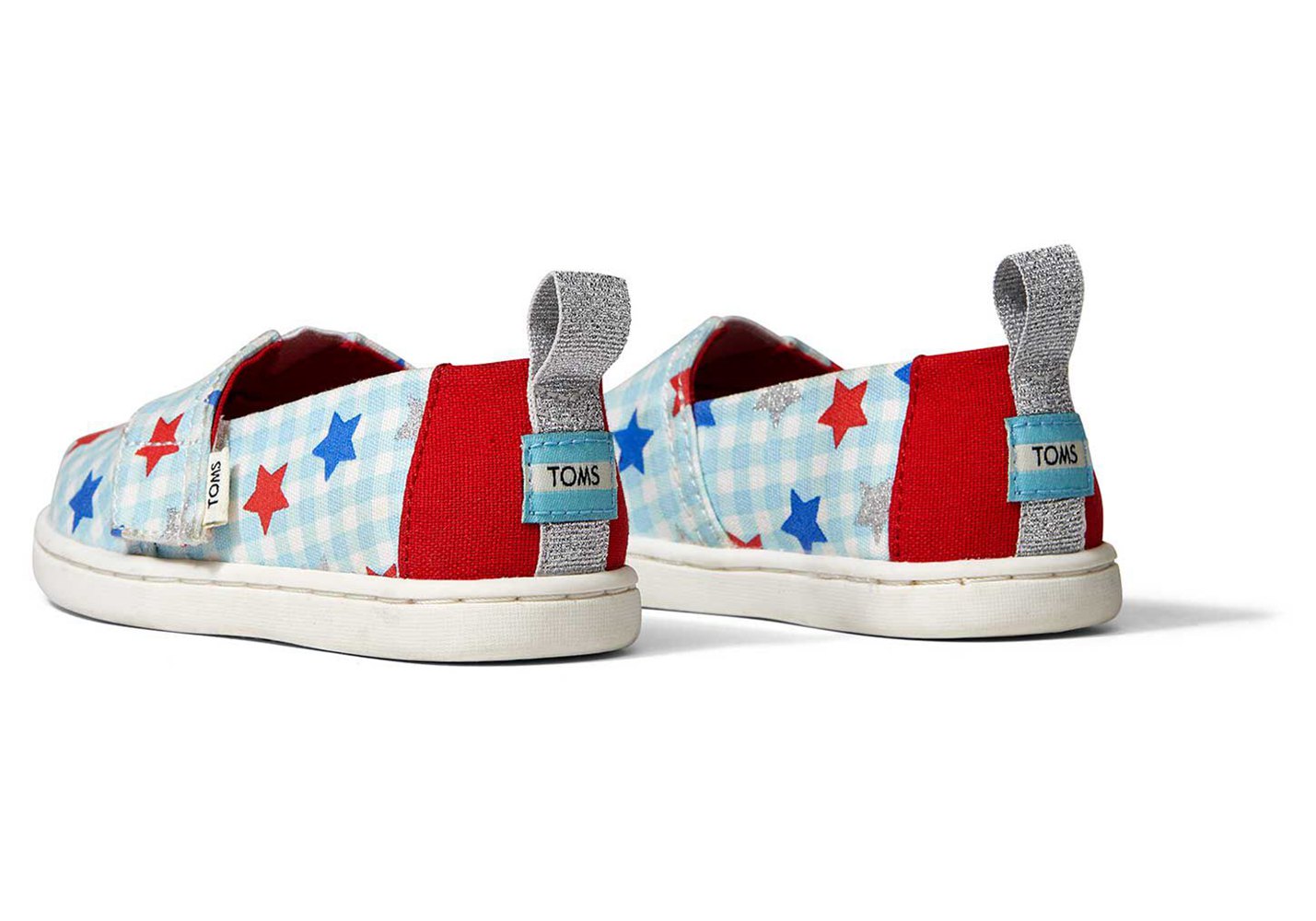 Toms Espadryle Dziecięce Niebieskie - Alpargata Tiny Glitter Star - 23IAMHTOE